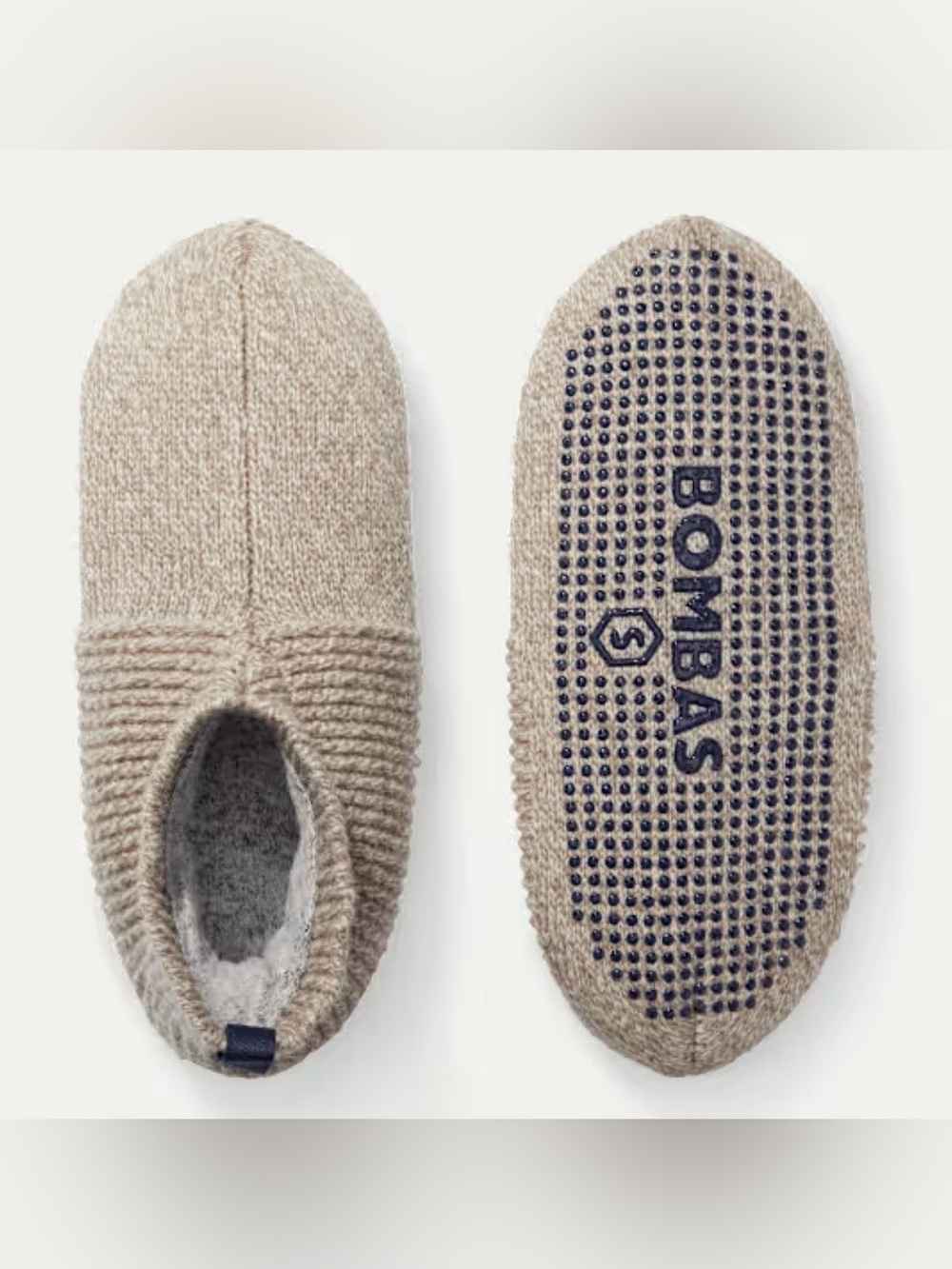 Bombas Women’s Gripper Slippers in Taupe Size S (7-8.5)